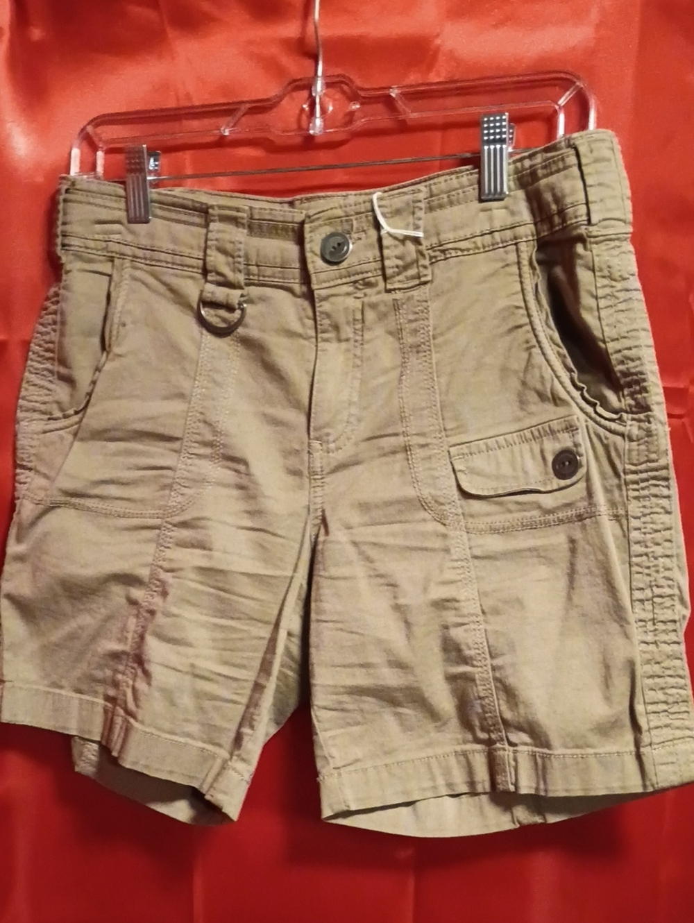 Style & Co. Tan Utility Cargo Shorts with Flap Pocket